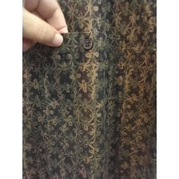 Pacific Scene Men's Vintage Shirt Cotton Baroque Design Button Up   - Large - Picture 2 of 8